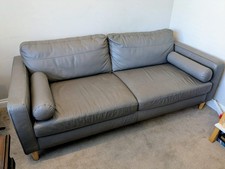 Next grey leather sofa seats - next, 3