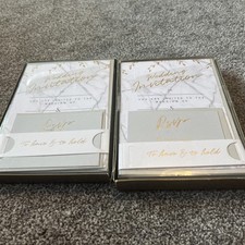 John Lewis Wedding Invitation And RSVP Cards & Envelopes 2 Packs Of 10 READ