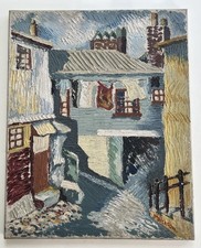 Joan Dickson B.1913 Cornish Alley - Oil Canvas - Circa 1950’s Cornwall / St Ives