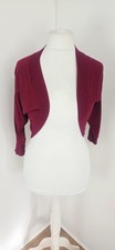Laura Ashley Deep Pink Knit Shrug Bolero Cardigan UK 10