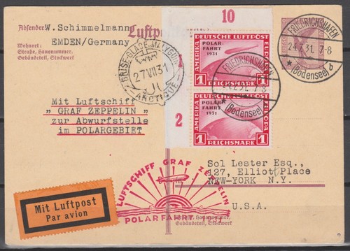 Germany airmail 1931 polar - germany,
