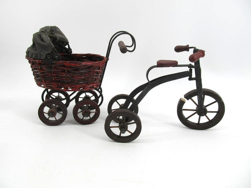 Vintage stroller baby doll - baby,