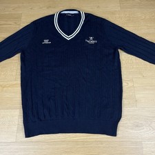 Hackett London Cashmere Blend Aegon Open Nottingham Cricket Sweater Navy XXL