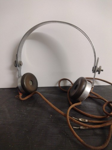 Vintage radio headphones ww2 - headphones,