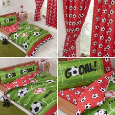 FOOTBALL RED CURTAINS / FITTED