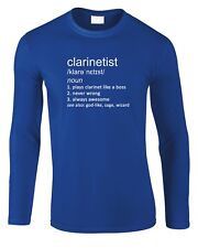 Clarinetist Men's Long Sleeve T-Shirt Definition Funny Clarinet Music Orchestra