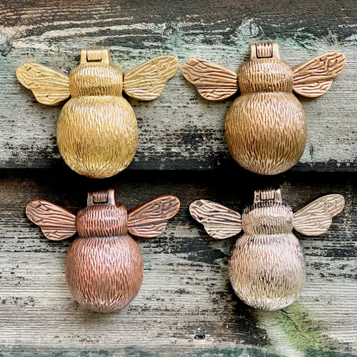 Solid brass bumble bee door - bee,