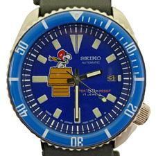 Seiko SNOOPY Mens Watch 'Pilot' Automatic 17J Scuba Divers 150m c.June 1996