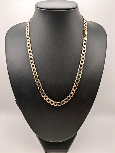 Solid 9ct yellow gold - solid, curb