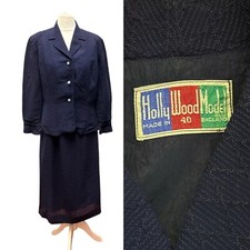 1940s Womens Suit navy blue