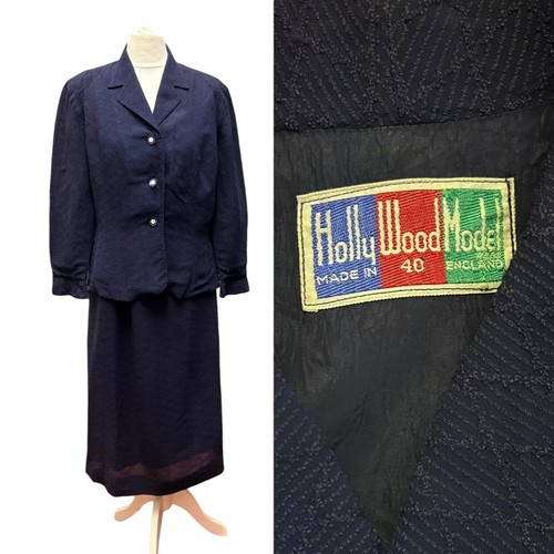 1940s womens suit - suit, blue