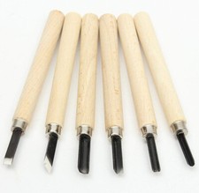 6 Pcs Carving Knife Chisels Wood Kit Woodworking Whittling Cutter Chip Hand Tool