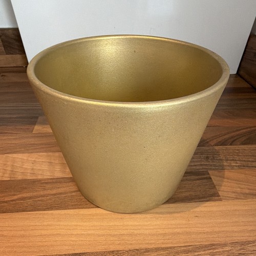 Ceramic gold planter pot 16cm - pot,