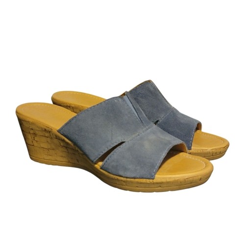 Giannetti blue suede cork - blue,