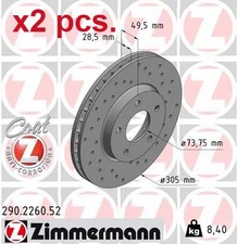 X2 PCS FRONT BRAKE DISC ROTOS