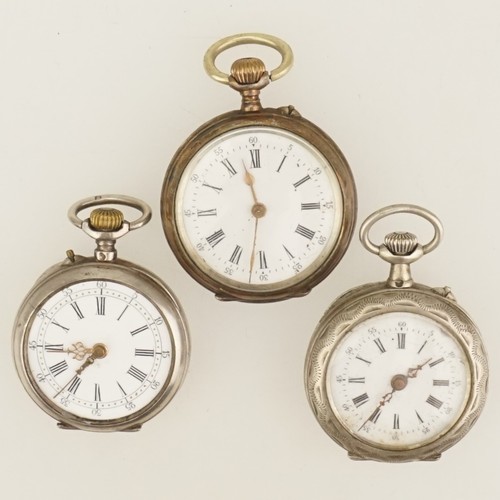 Silver pocket watch - 3x,