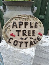 Apple Tree Cottage Sign Vgc Folk Art