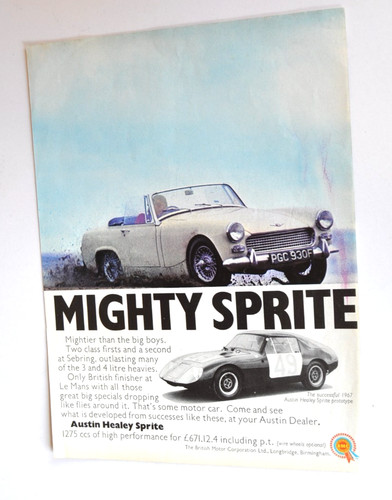 Austin healey sprite advert - healey,