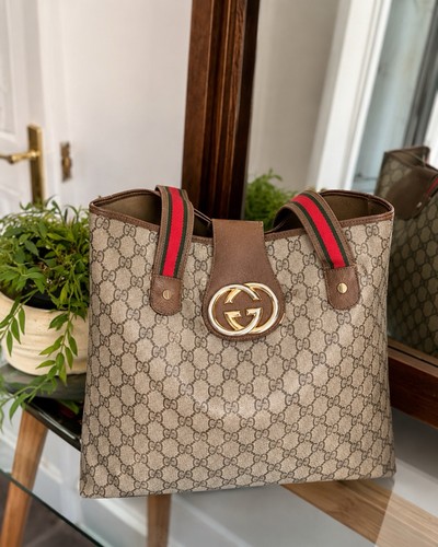Vintage gucci monogram tote - vintage,