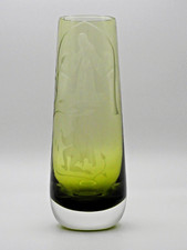 Caithness Green tapered vase