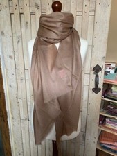 Fine lightweight pure cashmere/wool pashmina - caramel - by Pashmina Love