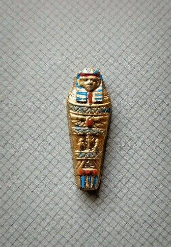 Egyptian painted sarcophagus - painted,