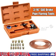 Professional Brake Pipe Flaring Tool Kit 3/16 25FT Copper Brake Pipe Line Tube