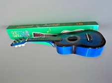 Blue wooden guitar kids - blue,