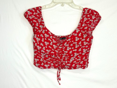 Zara womens red mini floral - zara,