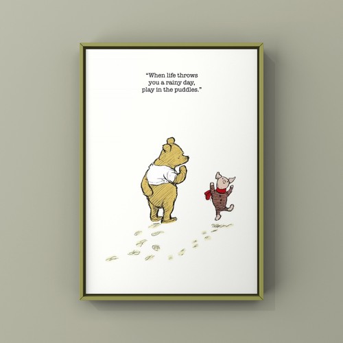 Winnie the pooh art - a4, print