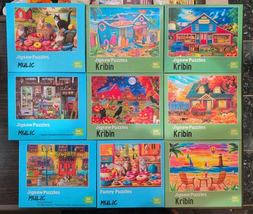 Lot 500 piece puzzles - 500-piece,