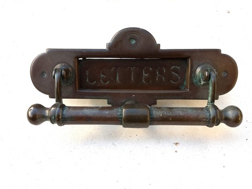 Antique victorian brass letter - brass,