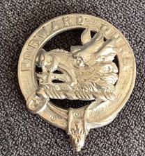 Hallmarked Silver Boar's Head Scottish Clan Badge Campbell? Forward Ours - 21g