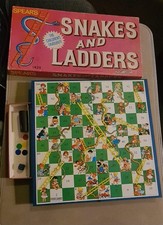 Spear's Snakes and Ladders Game 1989 Complete With Rules. Box A Little Tatty.