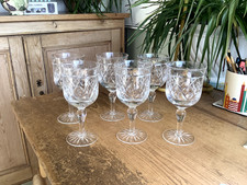 6 Vintage Signed Tudor Crystal