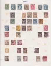 19 ALBUM PAGES OF MINT HINGED & USED UNCHECKED STAMPS FROM FRANCE LOT 1