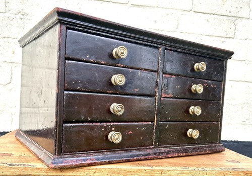 Wooden eight drawer antique