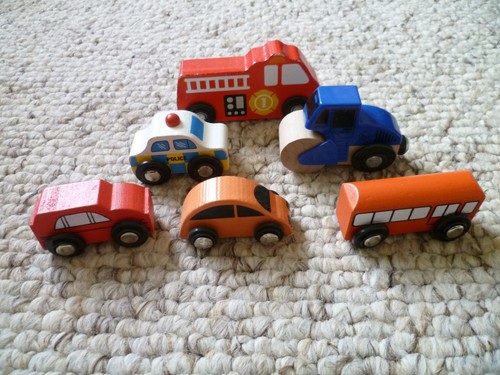Wooden toy vehicles bundle - toy,