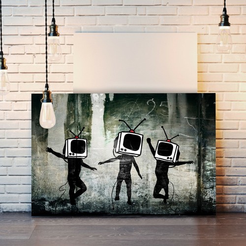 Banksy heads canvas - heads,