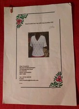 Machine Knitting Pattern Sheet- Hand Tooled Lace Top With Step Edging