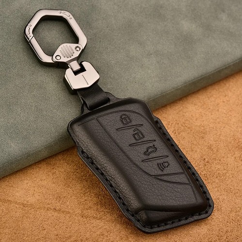 Leather car key case cover - car,