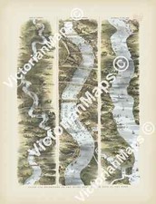 Antique map RIVER THAMES