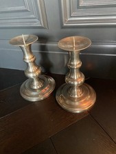 Two Kenneth Turner Metal Candlestick holders - sold together