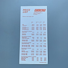 Fiat Price List Earls Court