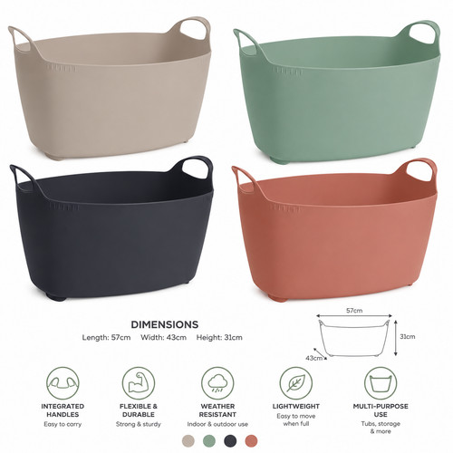 45l flexible garden tub - flexible,