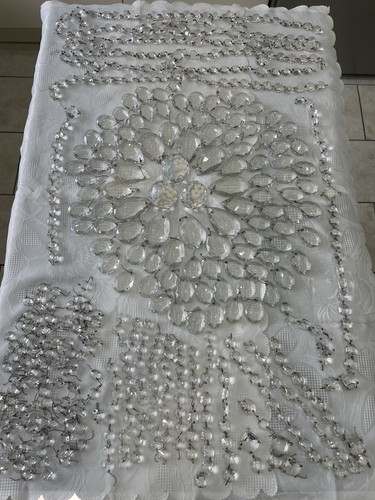 Cut glass french chandelier - glass,