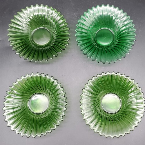 Set vintage green glass - set,