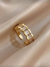 Wave Design Open Ring 18K Gold