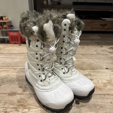 KARRIMOR "ALASKA" Weathertite Snow Boots UK 4 White Thinsulate Fleece Inside