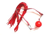  Red Ball Gag  Faux Leather